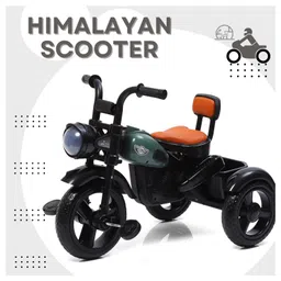 funride Fun Ride Himalayan Kids Tricycle Musical Trike with Front Headlight for Indoor & Outdoor - Dark Green-picture-6