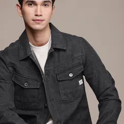 WROGN Pure Cotton Denim Jacket-image-93