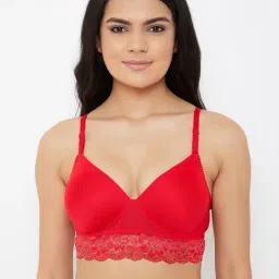 Clovia Red Non Wired Padded Bralette Bralette-image-19