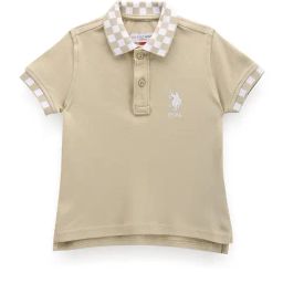 U.S. Polo Assn. Kids Beige Solid Polo T-Shirt-picture-14