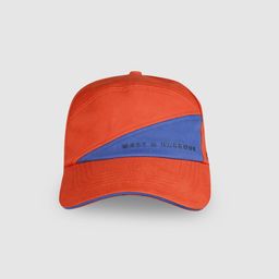 Mast & Harbour Unisex Orange & Blue Printed Cotton Baseball Cap-image-10