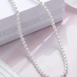 Zavya 925 Silver Rhodium-Plated Pearl Necklace for Women-image-68