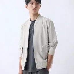 studiofit men Studiofit by Westside Beige Solid Relaxed-Fit Jacket-picture-13