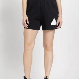 adidas Black Plain Sports Shorts-image-25