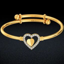 Joyalukkas 22k Yellow Gold Petal Paradise Kid's Bangle-image-1