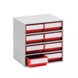 Treston 8 Drawer Storage Unit Plastic 395 x400 x300 mm Red, 0830-5-image-93