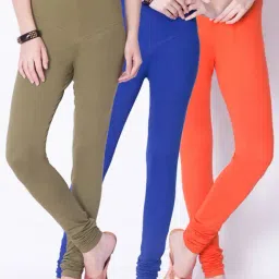 Dollar Missy Multicolor Cotton Leggings - Pack of 3-19