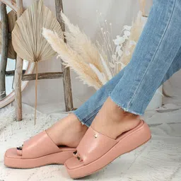 ELLE Open Back Flatform Heels image 1