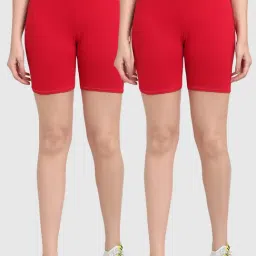 Gracit Red Cotton Sports Shorts - Pack Of 2-image-55