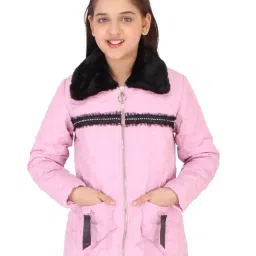 Cutecumber Kids Pink Self Design Jacket-image-26