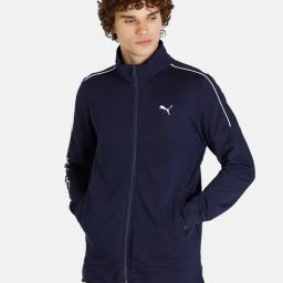 Puma VK Navy Cotton Regular Fit Printed Jacket-image-10