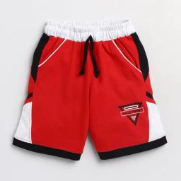 Todd N Teen Kids Red & White Cotton Printed Bermunda-image-78