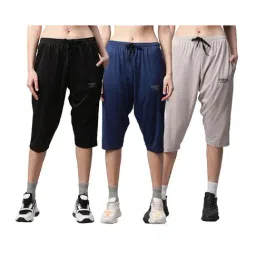 Vimal Jonney Multicolor Capris (Pack of 3)-6