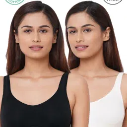 Inner Sense White & Black Full Coverage Bra - Pack of 2-picture-2