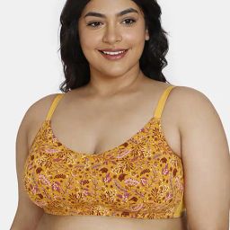 Zivame Yellow Printed T-Shirt Bra-image-50
