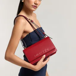MIRAGGIO June Red Crossbody Sling Bag With Adjustable Strap-43