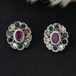 Fabindia 925 Silver Stud Earrings for Women-image-70