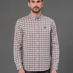 Red Tape Dark Blue Regular Fit Checks Shirt-image-83