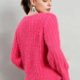 Vero Moda Fuchsia Regular Fit Pullover image 1