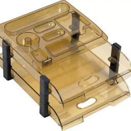Omega 1758/UT Unbreakable Executive File Tray with TOP (Set of 2 Trays with top) Smoky Brown-41
