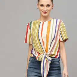 VALBONE Striped TieUp Detailed Regular Top-picture-35