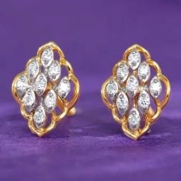 GIVA Lab Grown Diamond 14k (585) Gold Earrings for Women-picture-43