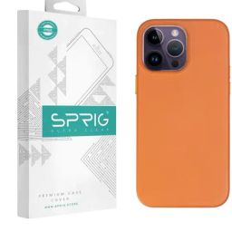 Sprig Leather Magnetic Back Cover for APPLE iPhone 14 Pro (Orange)-image-74