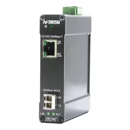 RED LION CONTROLS INDUSTRIAL MEDIA CONVERTER, RJ45, DIN, 1002MC-SX-25