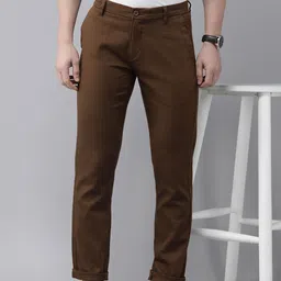 U.S. Polo Assn. Men Textured Mid-Rise Austin Trim Fit Regular Trousers-image-76