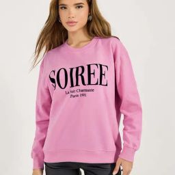 Styli Pink Printed Sweatshirt-image-97