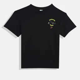 Puma Boys Downtown Graphic Back Print Pure Cotton Relaxed Fit T-shirt-image-88