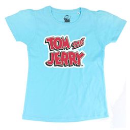 Tom & Jerry Blue Puff Sleeve Regular Pure Cotton Top-image-39