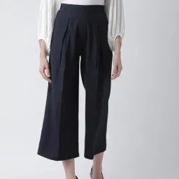 KASSUALLY Navy Regular Fit Mid Rise Culottes-image-24