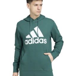 Adidas Green Cotton Regular Fit Sports Hoodie-image-48