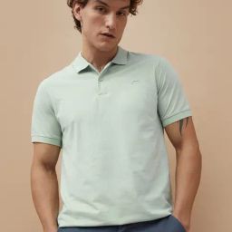 Fame Forever By Lifestyle Light Mint Regular Fit Polo T-Shirt-image-17