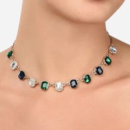 Zaveri Pearls Multicolor Dazzling Stones Embellished Party Bling Party Necklace-ZPFK15958-87