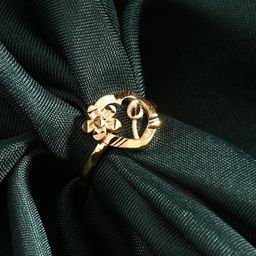 AanyaCentric Gold Plated Finger Ring-image-78