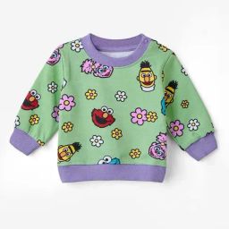 The Souled Store Kids Green & Purple Cotton Printed Full Sleeves Sweatshirt-picture-42