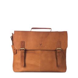 WildHorn Men Tan Brown Solid 15" Laptop Bag-image-35