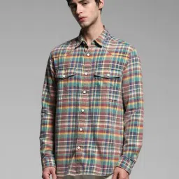 Jack & Jones Multi Cotton Regular Fit Checks Shirt-picture-0