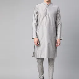 Tulsattva Men Grey Kurta with Churidar-image-85