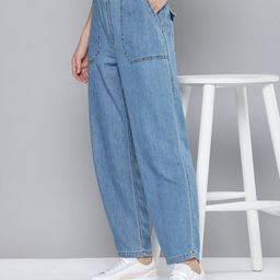 Levis Women 94 Pure Cotton Baggy Fit Light Fade Jeans-image-67