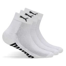 Puma White Cotton Solid Socks Pack of 3-image-96