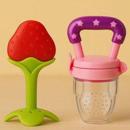NeonateCare Infants Set Of 2 BPA Free Silicone Teether & Fruit Feeder-13