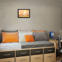 eCraftIndia Multicoloured Horses Framed Wall Painting-image-41