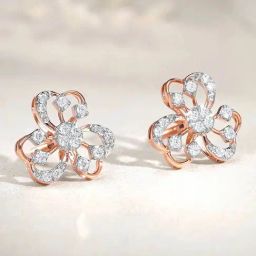 GIVA Lab Grown Diamond 18k (750) Gold Earrings for Women-image-69