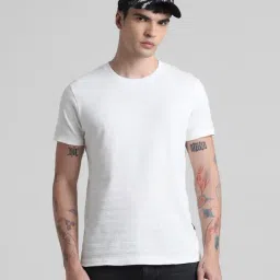 Jack & Jones Cloud Dancer Cotton Slim Fit Striped T-Shirt-picture-4