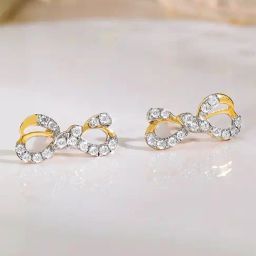 GIVA Lab Grown Diamond 18k (750) Gold Earrings for Women-image-42