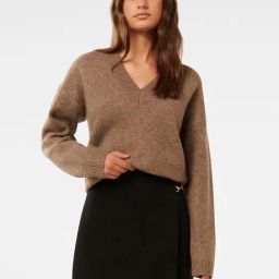 Forever New Black Edie Buckle Detail Wrap Skirt-8