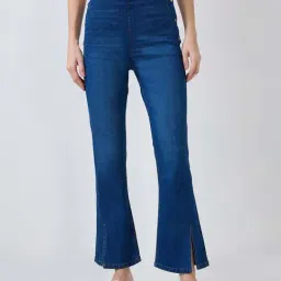 Spykar Dark Blue Flaired Fit Jeans-image-58